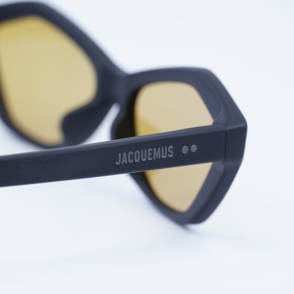 Jacquemus BAMBINO JAC/42 C6 Sunglasses Shiny Black Cat Eye Frame, Brown Lenses - Picture 5 of 11